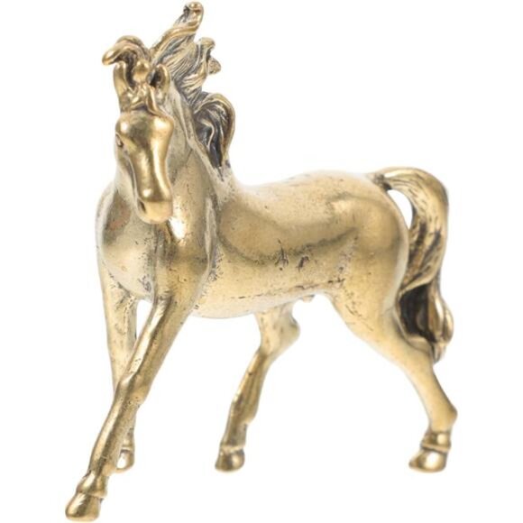 Feng Shui Horse Statue Brass Material Long-Lasting Home Decor Horse - Picture 1 of 7